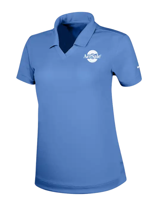 NIKE Carolina Blue Womens Dri-Fit Micro Pique Polo w/AerSale Logo