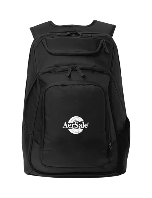 Executive Black Laptop Backpack w/AerSale Logo