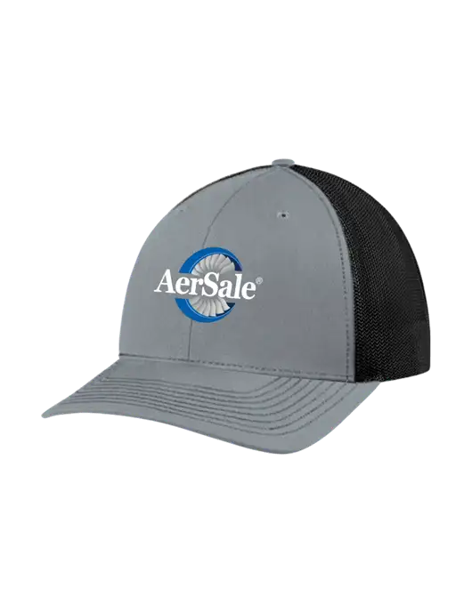 Richardson Adjustable Snapback Original 112 Trucker Cap Heather Grey w/Black Mesh w/AerSale Logo