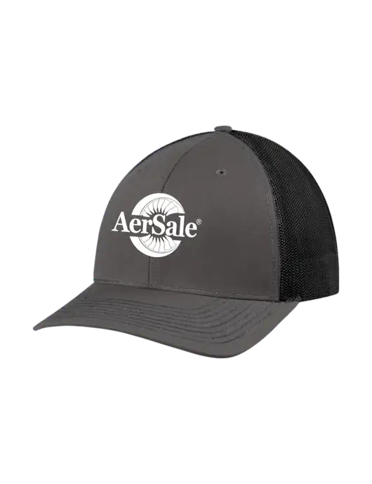 Richardson Adjustable Snapback Original 112 Trucker Cap Dark Grey w/Black Mesh w/AerSale Logo