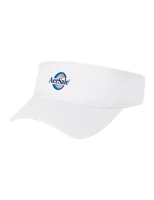 White Cap Visor w/AerSale Logo