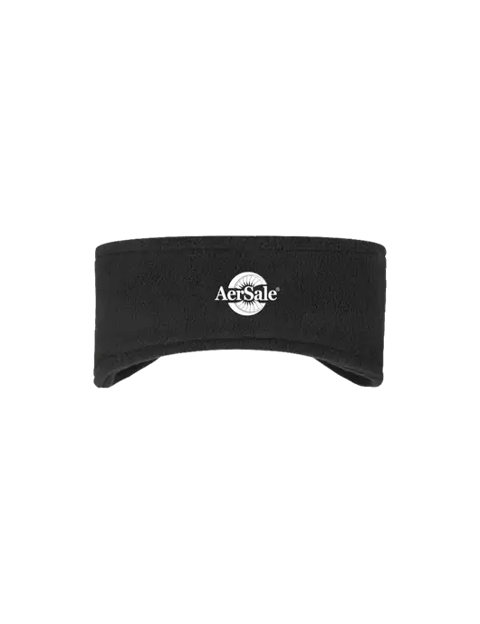 Black Stretch Fleece Headband w/AerSale Logo
