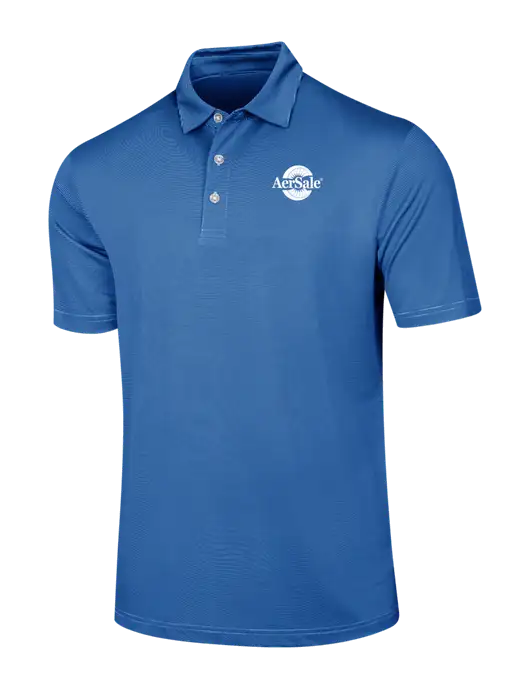 Callaway Royal Blue Fine Line Stripe Polo w/AerSale Logo