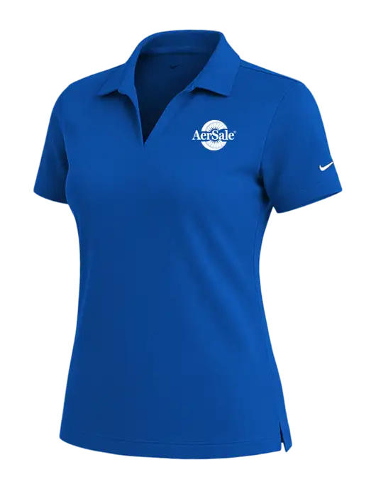 NIKE Royal Womens Dri-Fit Micro Pique Polo w/AerSale Logo