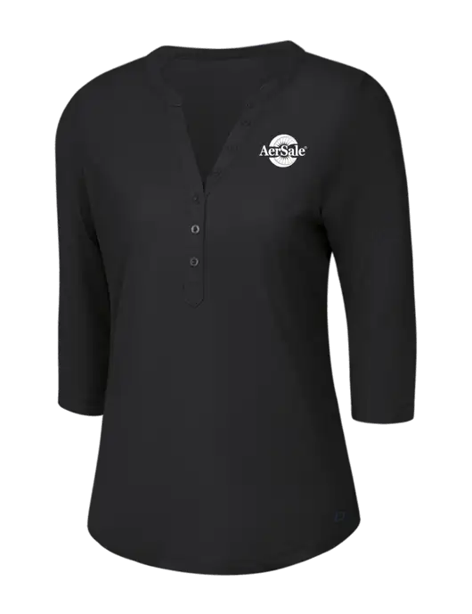 OGIO Blacktop Jewel Henley w/AerSale Logo
