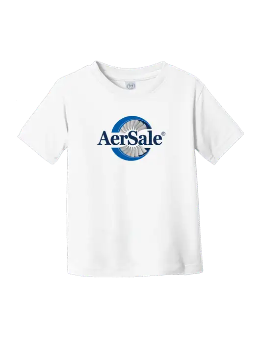 Rabbit Skins White Toddler Fine Jersey Tee w/AerSale Logo