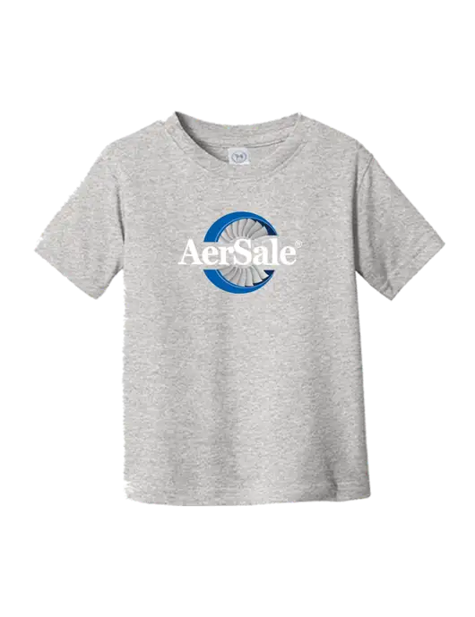 Rabbit Skins Light Grey Heather Toddler Fine Jersey Tee w/AerSale Logo