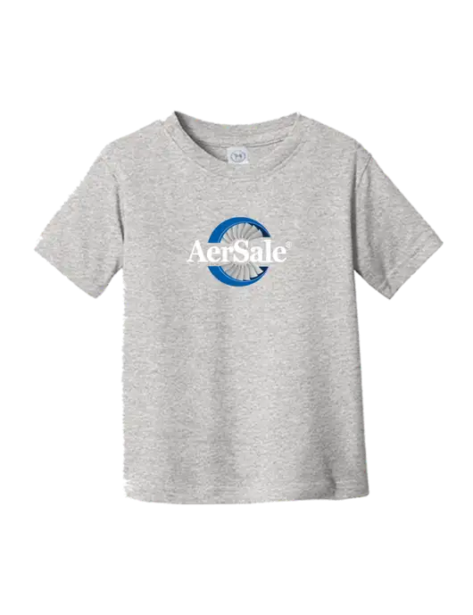 Rabbit Skins Light Grey Heather Toddler Fine Jersey Tee w/AerSale Logo