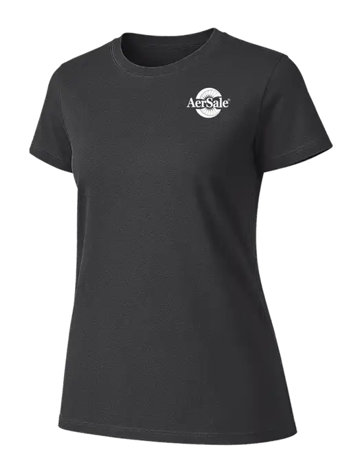 Womens Ring Spun Charcoal 4.5 oz T-Shirt w/AerSale Logo