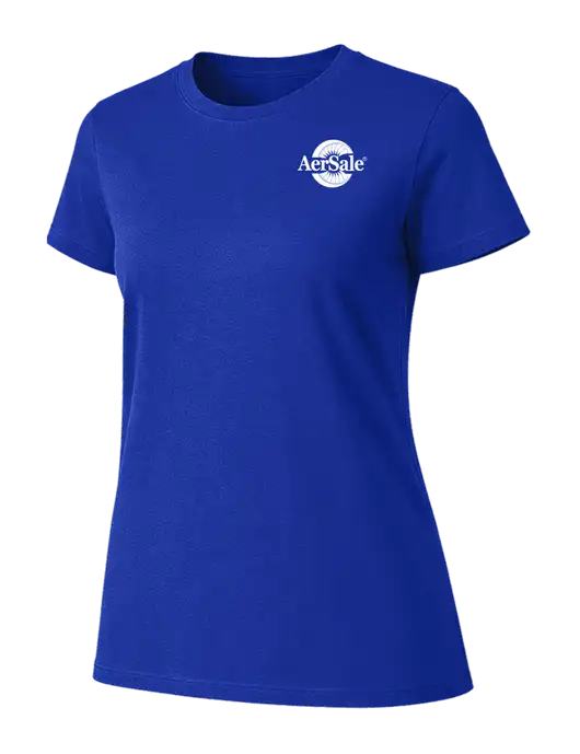 Womens Ring Spun Royal 4.5 oz T-Shirt w/AerSale Logo