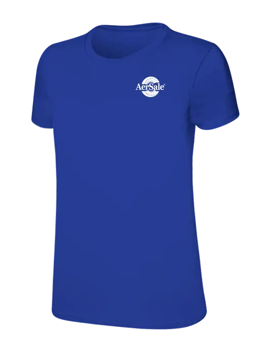 Womens Ring Spun Royal 4.5 oz T-Shirt w/AerSale Logo
