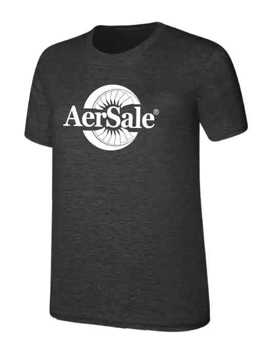 Womens Ring Spun Dark Heather Grey 4.5 oz T-Shirt w/AerSale Logo