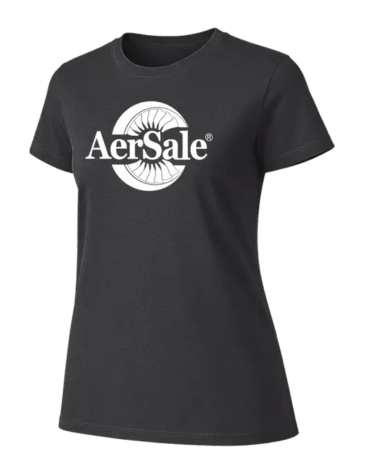Womens Ring Spun Charcoal 4.5 oz T-Shirt w/AerSale Logo