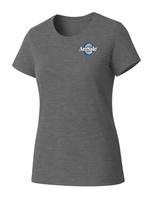 Womens Seriously Soft Grey Frost T-Shirt w/AerSale Logo