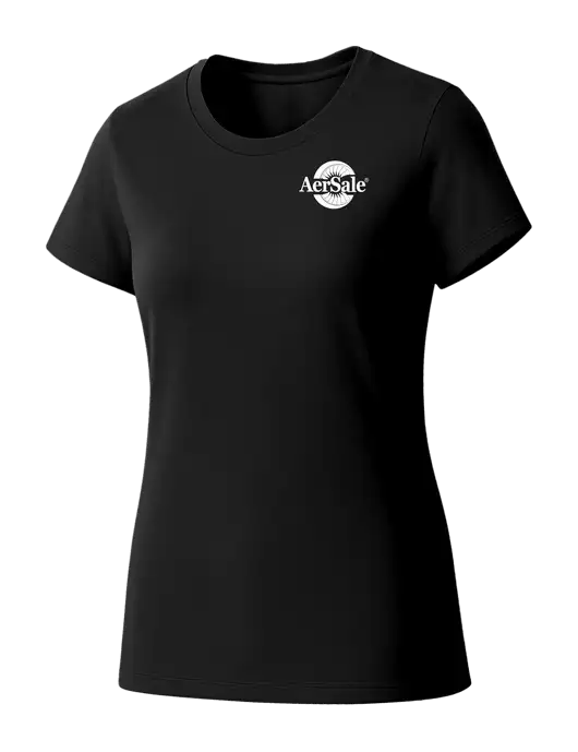 Womens Seriously Soft Black T-Shirt w/AerSale Logo