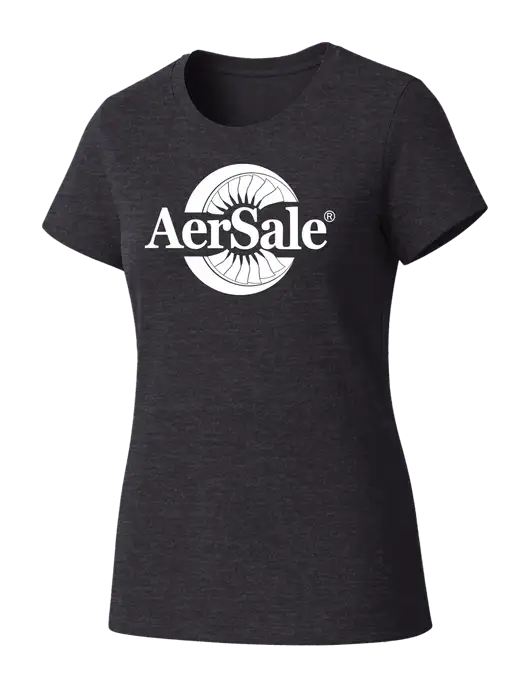 Womens Seriously Soft Heathered Charcoal T-Shirt w/AerSale Logo