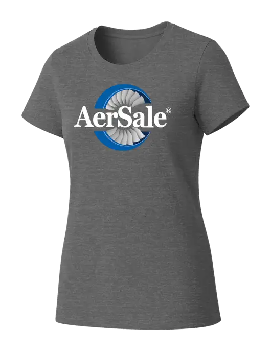Womens Seriously Soft Grey Frost T-Shirt w/AerSale Logo