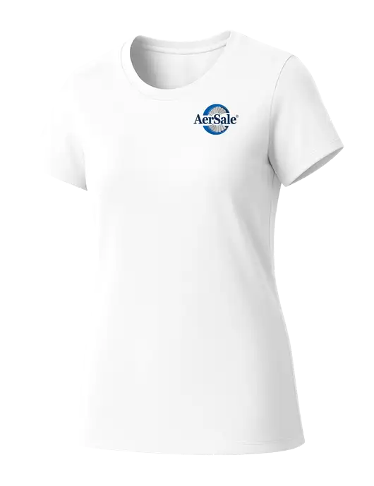 Womens Seriously Soft White T-Shirt w/AerSale Logo