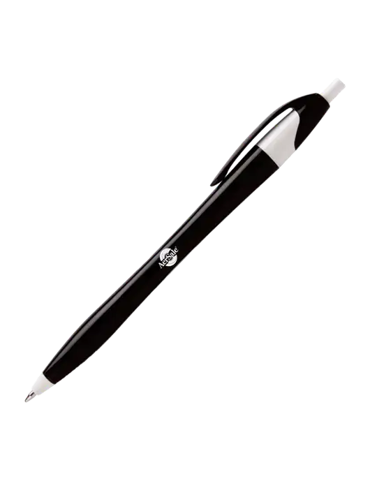 Novella Black/White Executive Pen - Blue Ink w/AerSale Logo