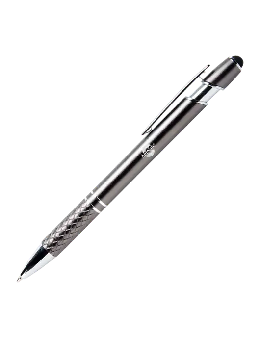 Valencia Gunmetal Stylus Pen - Black Ink w/AerSale Logo