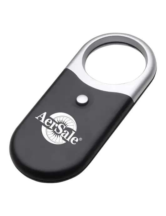 Compact Black Magnifier Light w/AerSale Logo