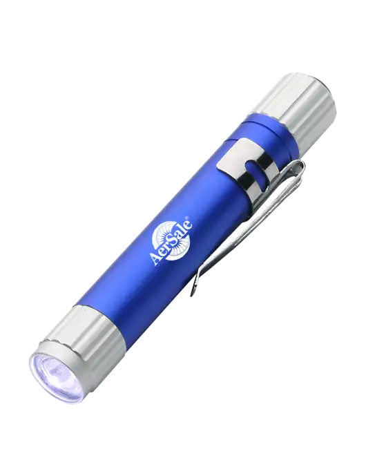 Blue Aluminum LED Penlight w/AerSale Logo