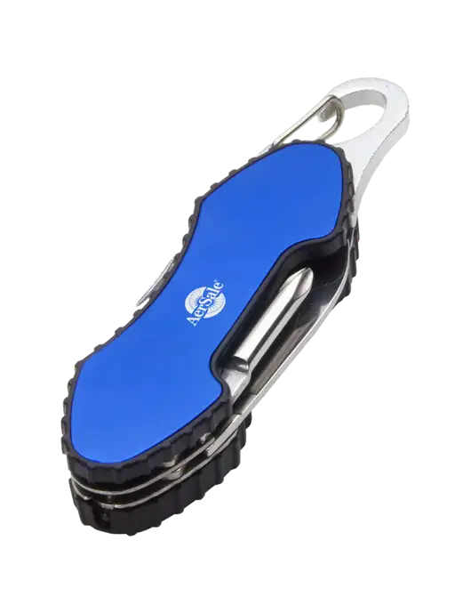 Blue 6 in 1 Tool with Carabiner w/AerSale Logo