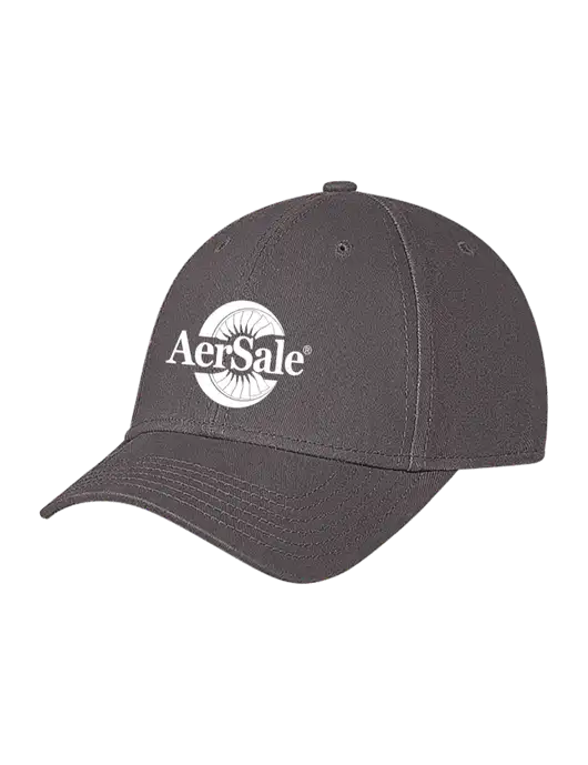 Medium Dark Grey Structured Soft Snap Closure Hook & Loop Cap w/AerSale Logo