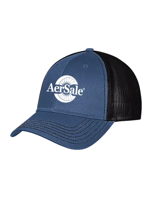 Dark Royal/Black Mesh Trucker Cap Snap Back w/AerSale Logo