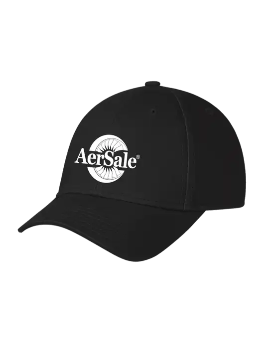 Black Structured Cap Hook & Loop w/AerSale Logo