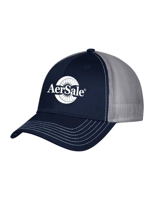 Navy/Grey Mesh Trucker Cap Snap Back w/AerSale Logo