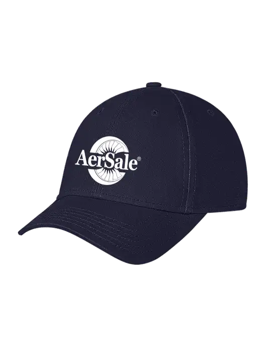 Navy Structured Soft Snap Closure Hook & Loop Cap w/AerSale Logo