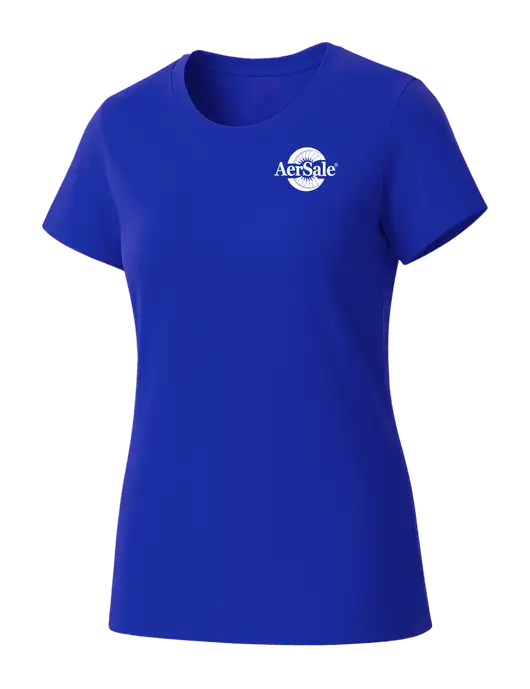 Womens Seriously Soft Royal T-Shirt w/AerSale Logo