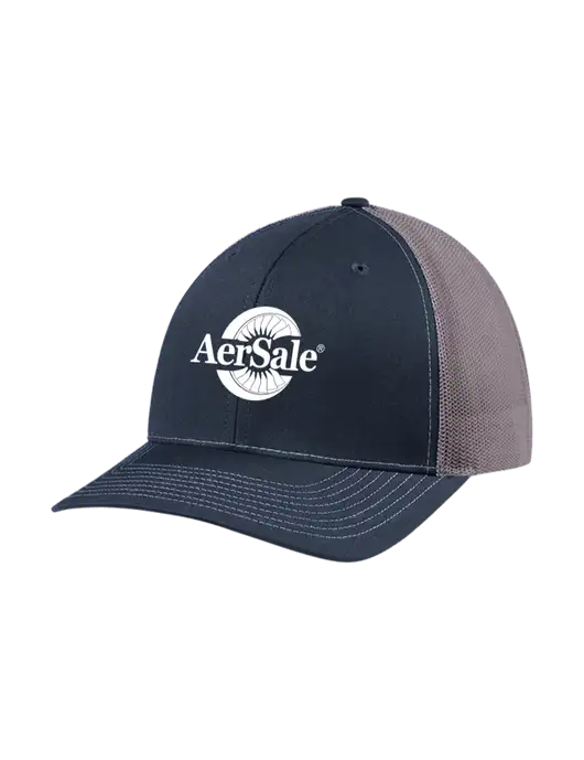 Richardson Adjustable Snapback Original 112 Trucker Cap Navy w/Charcoal Mesh w/AerSale Logo