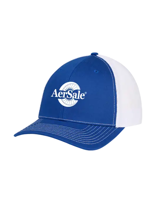 Richardson Adjustable Snapback Original 112 Trucker Cap Royal w/White Mesh w/AerSale Logo