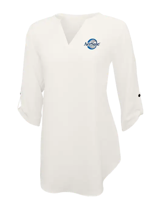 Ivory Womens 3/4 Sleeve Tunic Blouse w/AerSale Logo