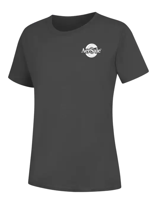 Womens Charcoal Core Blend Tee w/AerSale Logo