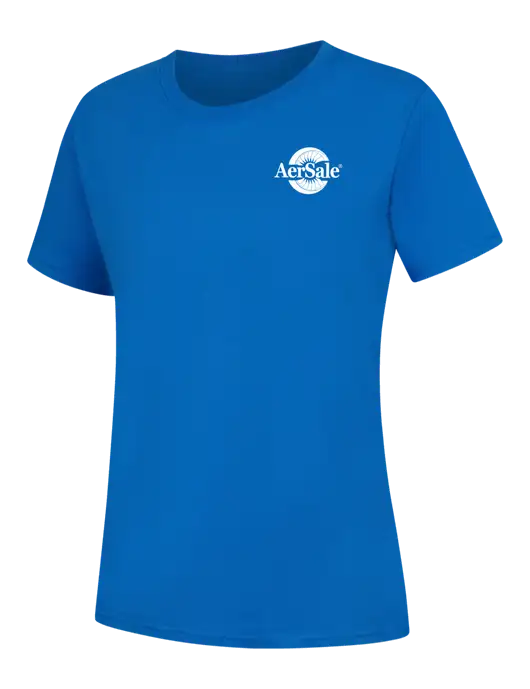 Womens Royal Blue Core Blend Tee w/AerSale Logo