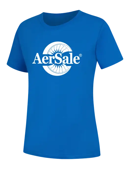 Womens Royal Blue Core Blend Tee w/AerSale Logo