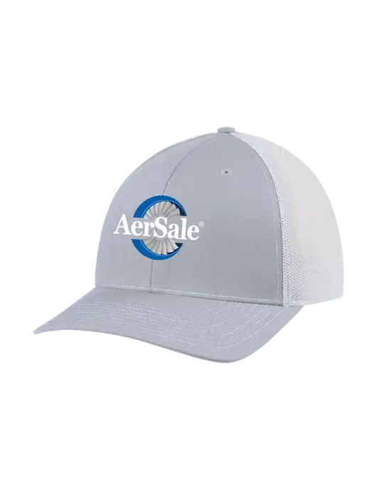 Richardson Adjustable Snapback Original 112 Trucker Cap Light Heather Grey w/White Mesh w/AerSale Logo