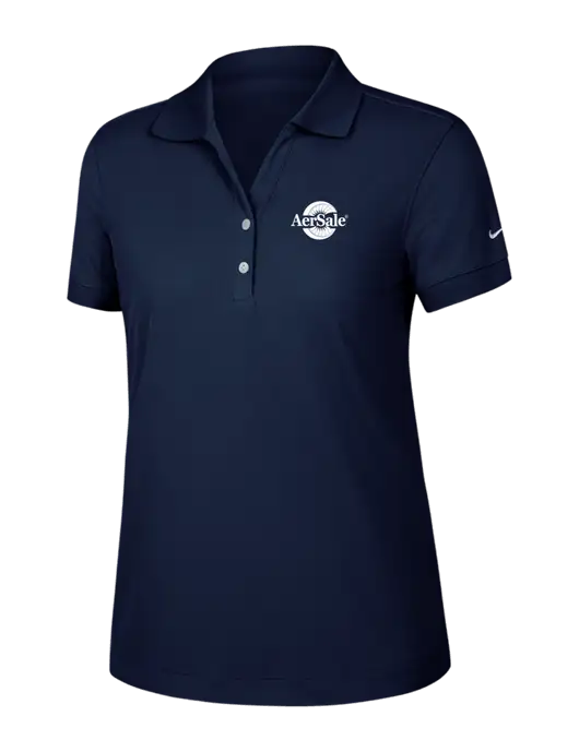 Nike Womens Dri-FIT Classic Dark Navy Polo w/AerSale Logo