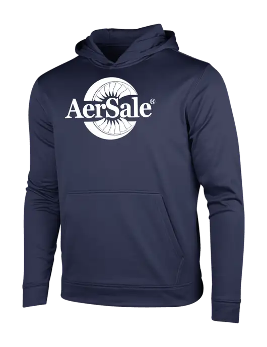 Navy Sport-Wick Fleece Hooded Pullover w/AerSale Logo