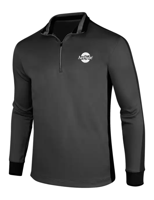 NIKE Anthracite Heather/Black Dry-Fit 1/2 Zip Cover-Up w/AerSale Logo