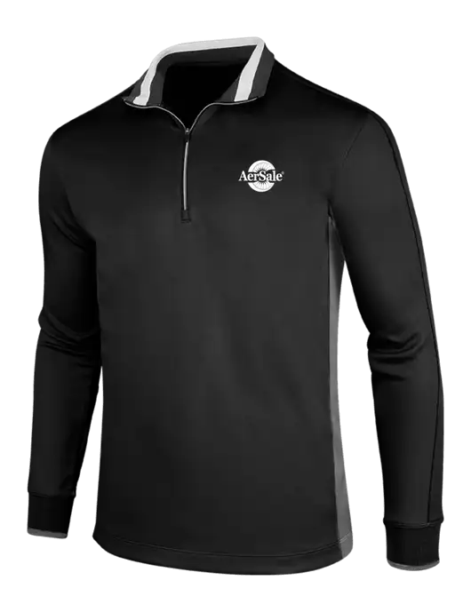 NIKE Black/Dark Grey/White Dry-Fit 1/2 Zip Cover-Up w/AerSale Logo
