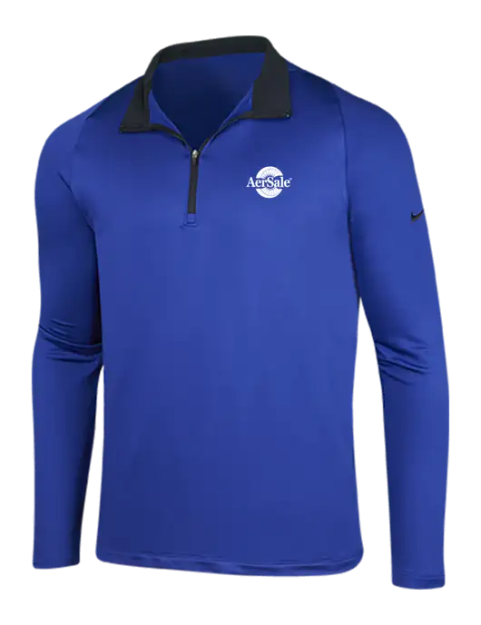 NIKE Deep Royal/Black Dry-Fit Stretch 1/2 Zip Cover-Up w/AerSale Logo