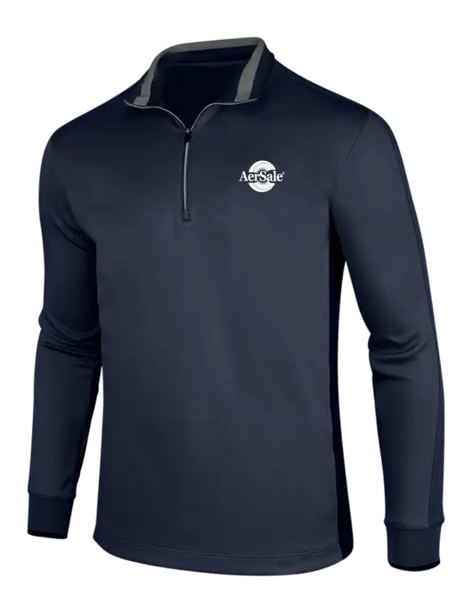 NIKE Midnight Navy Heather/Midnight Navy Dry-Fit 1/2 Zip Cover-Up w/AerSale Logo