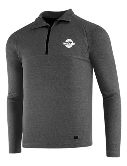 OGIO Dark Grey Heather Transition 1/4 Zip Pullover w/AerSale Logo