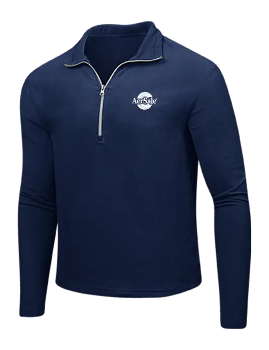 Navy Microfleece 1/2 Zip Pullover w/AerSale Logo