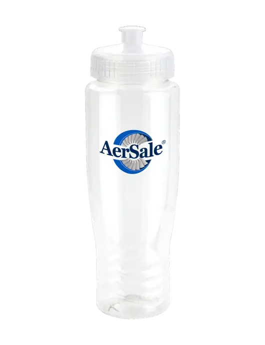 Roam Clear 28 oz Eco-Polyclear Bottle with Push Pull Lid w/AerSale Logo